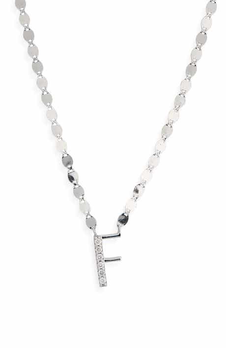 LANA 14K Gold Diamond Initial Pendant Necklace