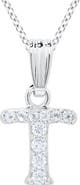 Mignonette White Topaz Pavé Initial Pendant Necklace