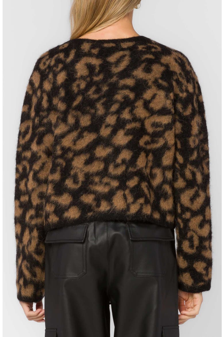 Janette Fuzzy Cardigan, Alternate, color, SANDSTONE CHEETAH