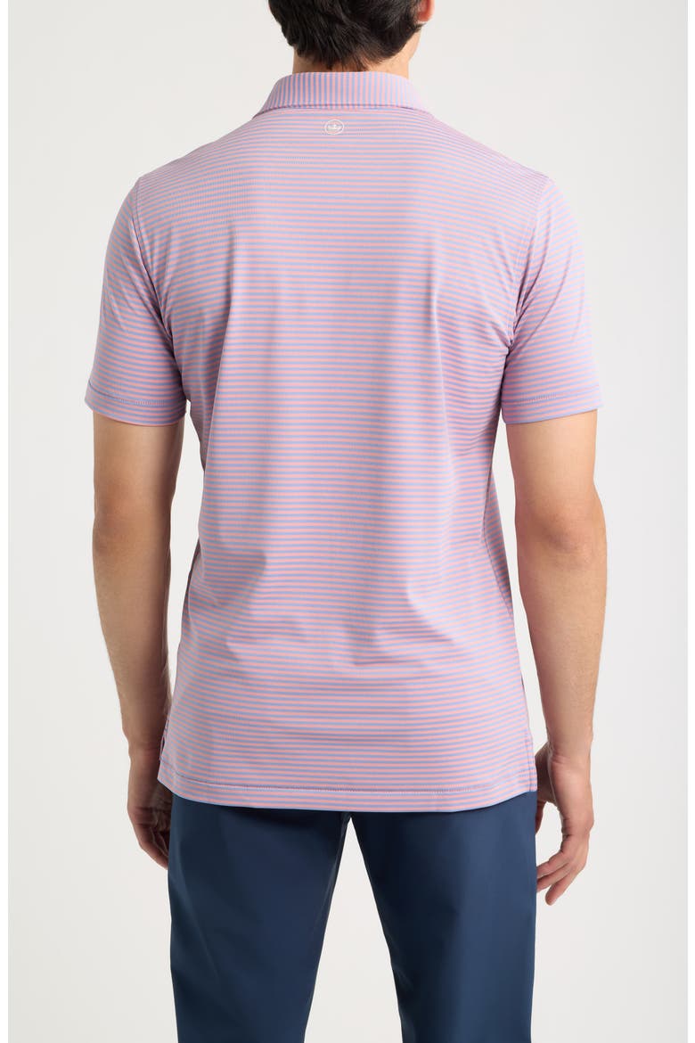 Verse Stripe Crown Crafted Performance Jersey Golf Polo, Alternate, color, WINDY BLUE / MELROSE PINK