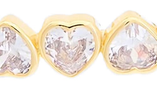 Juvell Heart Cut Cubic Zirconia Bangle Bracelet In Yellow