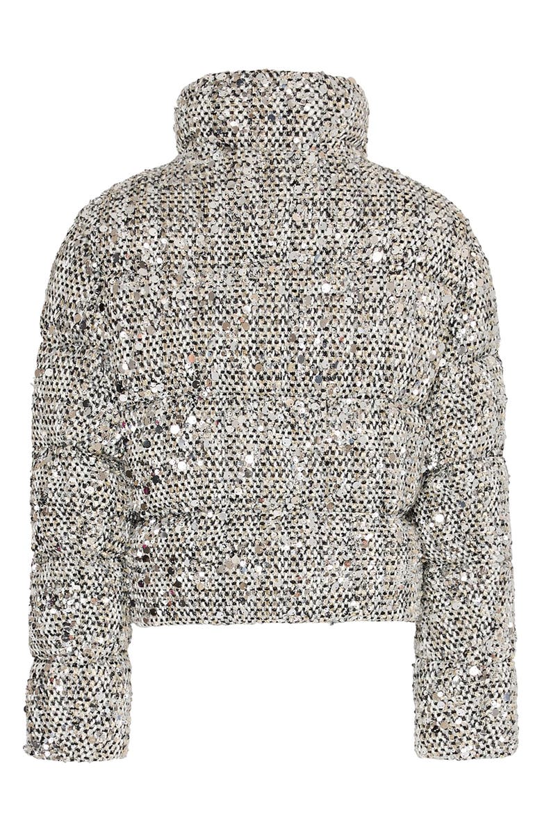 Milly Hayes Sequin Tweed Jacket, Alternate, color, Black Mult