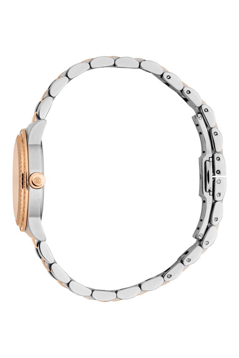Two-Tone Crystal Bracelet Watch, 30mm, Alternate, color, TWO TONE SILVER AND ROSE GOLD