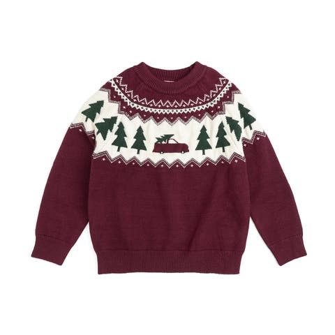 Christmas Truck Fair Isle Sweater (Toddler, Little Kid & Big Kid)