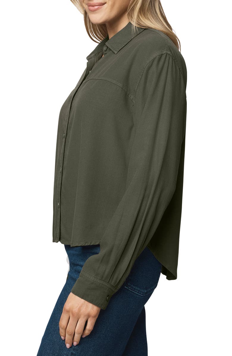 Splendid Joanne Button-Up Shirt, Alternate, color, Green Spruce