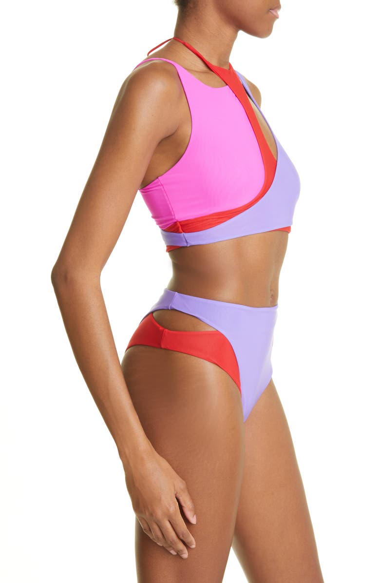 The Attico Cutout Two-Piece Swimsuit, Alternate, color, 