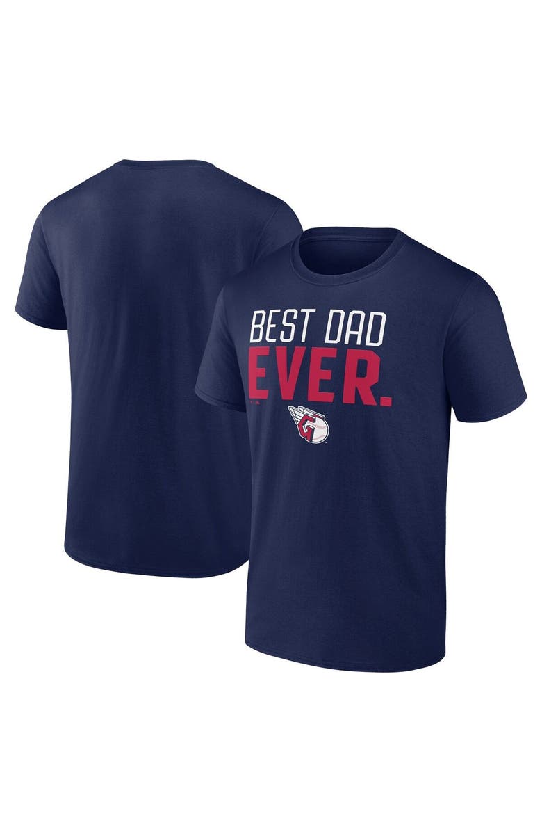 PROFILE Men's Navy Cleveland Guardians Big & Tall Best Dad T-Shirt, Main, color, 