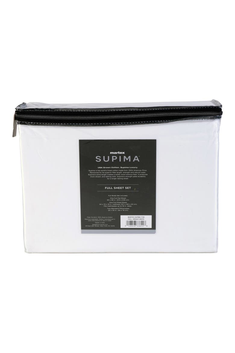 Iris 700 Thread Count 100% Supima Cotton Sheet Set, Alternate, color, BRIGHT WHITE