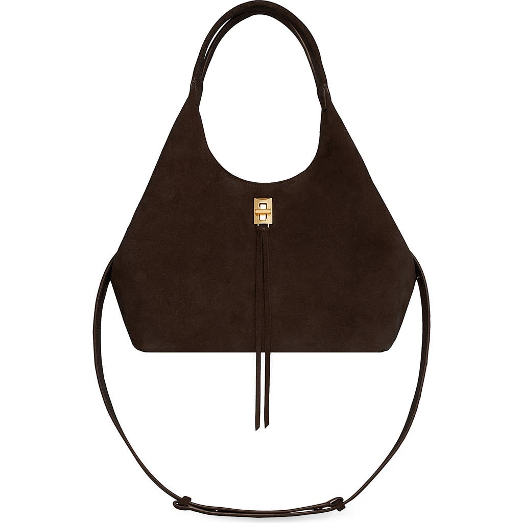 Rebecca Minkoff Darren Suede Carrysome Bag In Brown