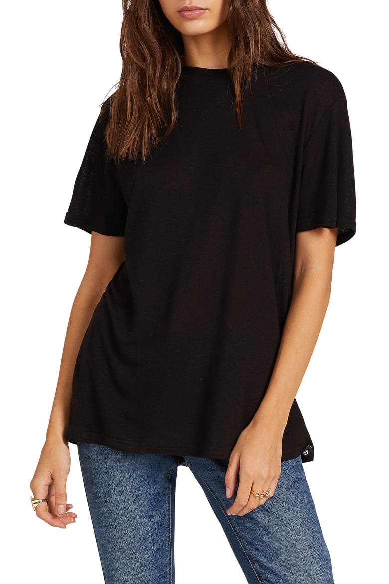 Tern N Bern Longline T-Shirt, Main, color, BLACK