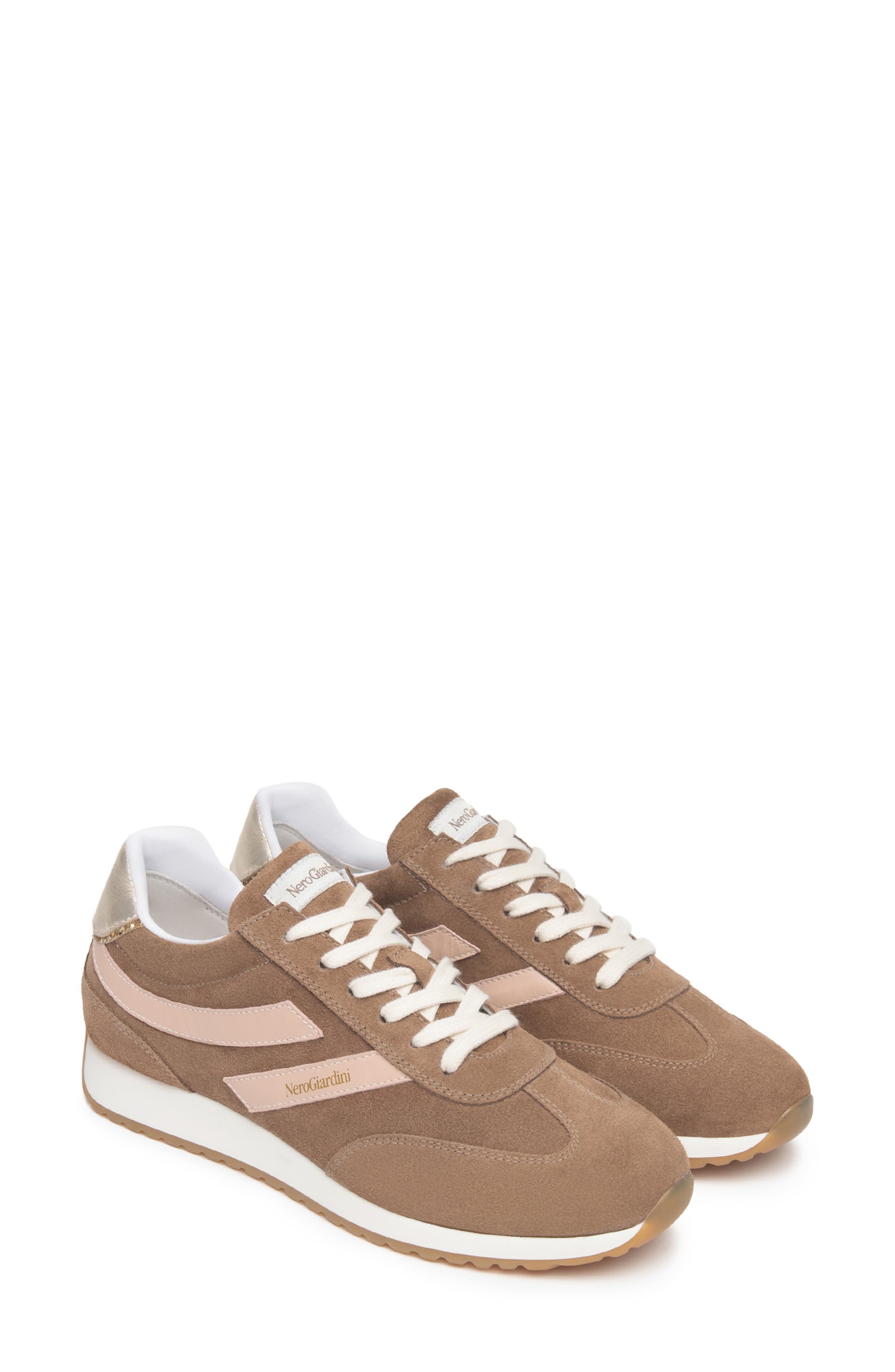 NeroGiardini Low Top Retro Sneaker, Main, color, Mocha