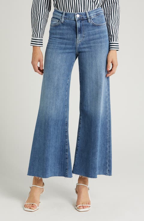Le Palazzo High Waist Crop Wide Leg Jeans