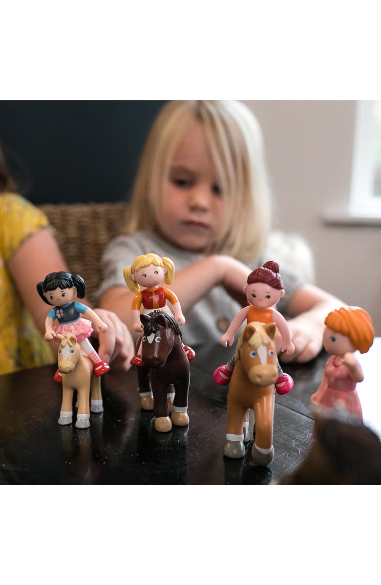 HABA Little Friends Horse Leopold - 4.5" Haflinger Farm Animal Toy Figure, Alternate, color, Multi