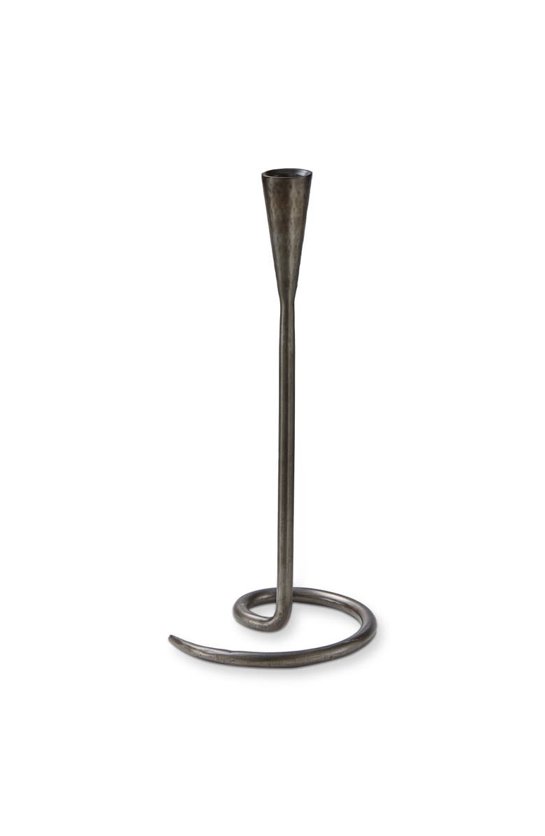 tag Dark Gray Loop Metal Taper Candle Holder for Everyday Use, Main, color, Gray