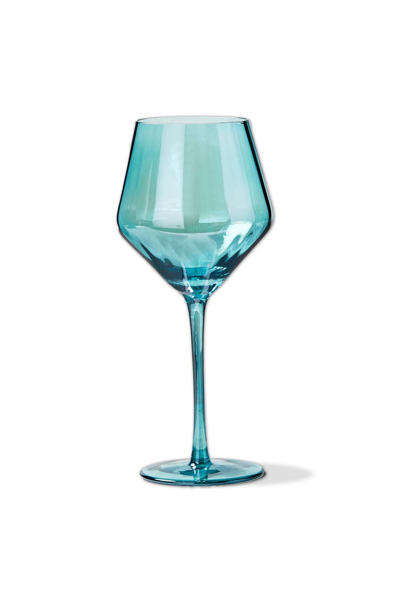Chelsea Iridescent Aqua Blue Wine Glass Hand Wash Only, Main, color, Blue