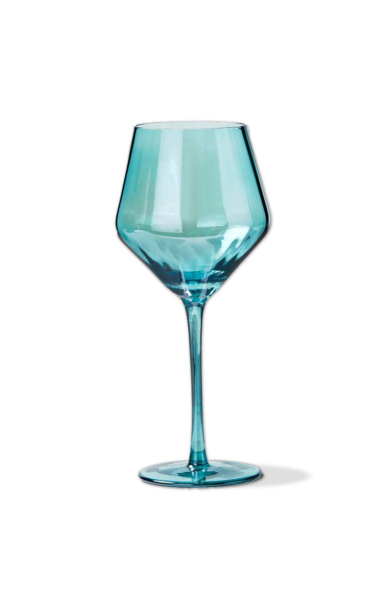 tag Chelsea Iridescent Aqua Blue Wine Glass Hand Wash Only, Main, color, Blue