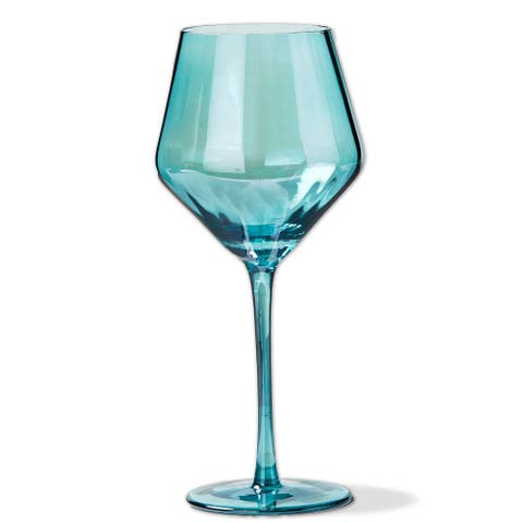 Chelsea Iridescent Aqua Blue Wine Glass Hand Wash Only