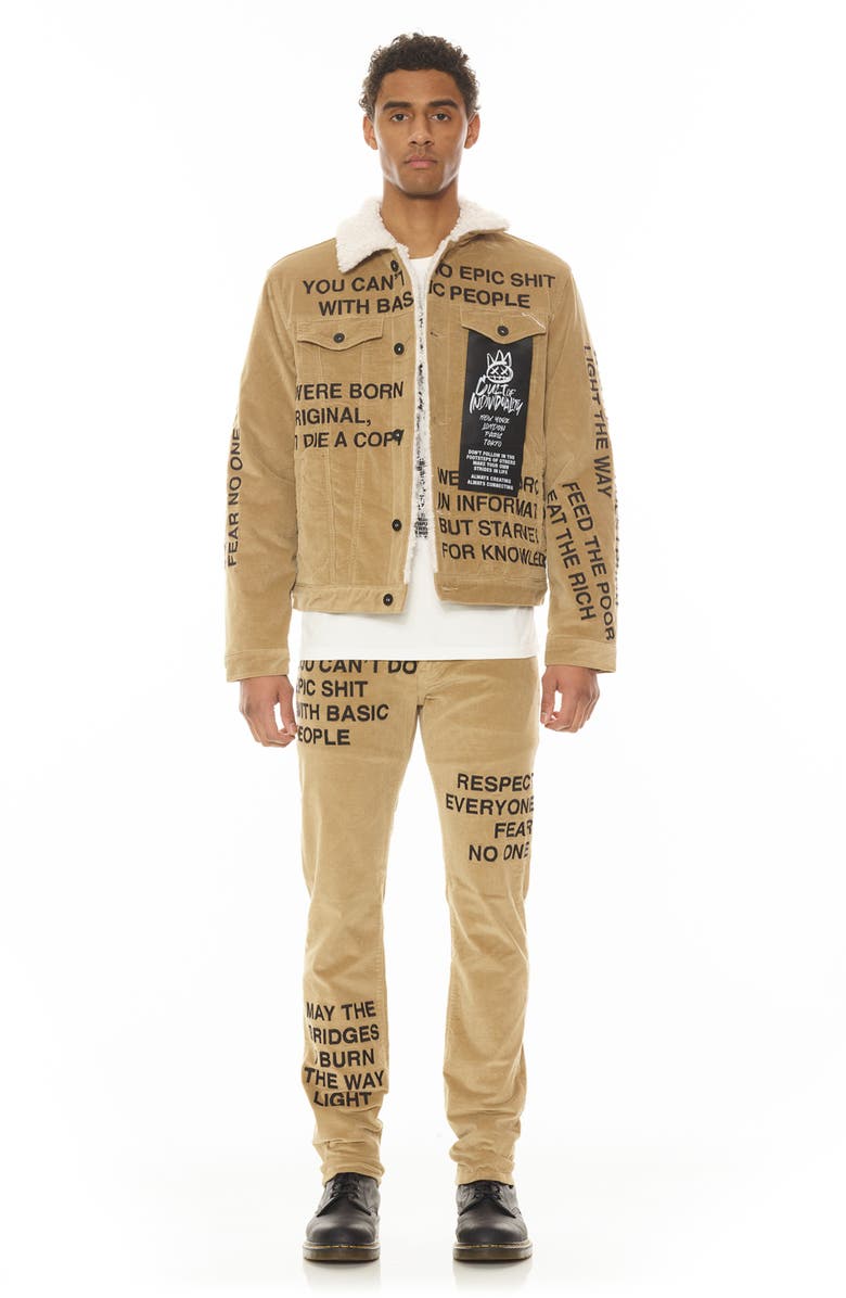 Cult of Individuality Type II Corduroy Jacket with High Pile Fleece Lining, Alternate, color,