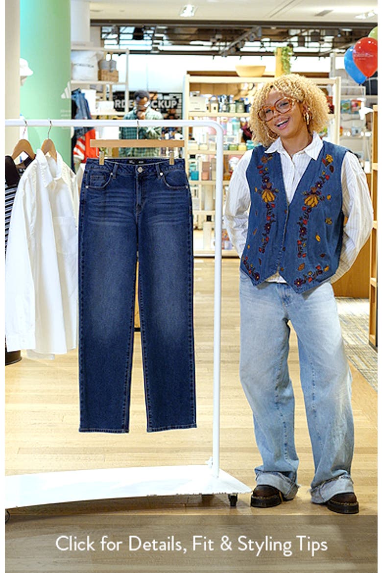 High Waist Straight Leg Jeans video