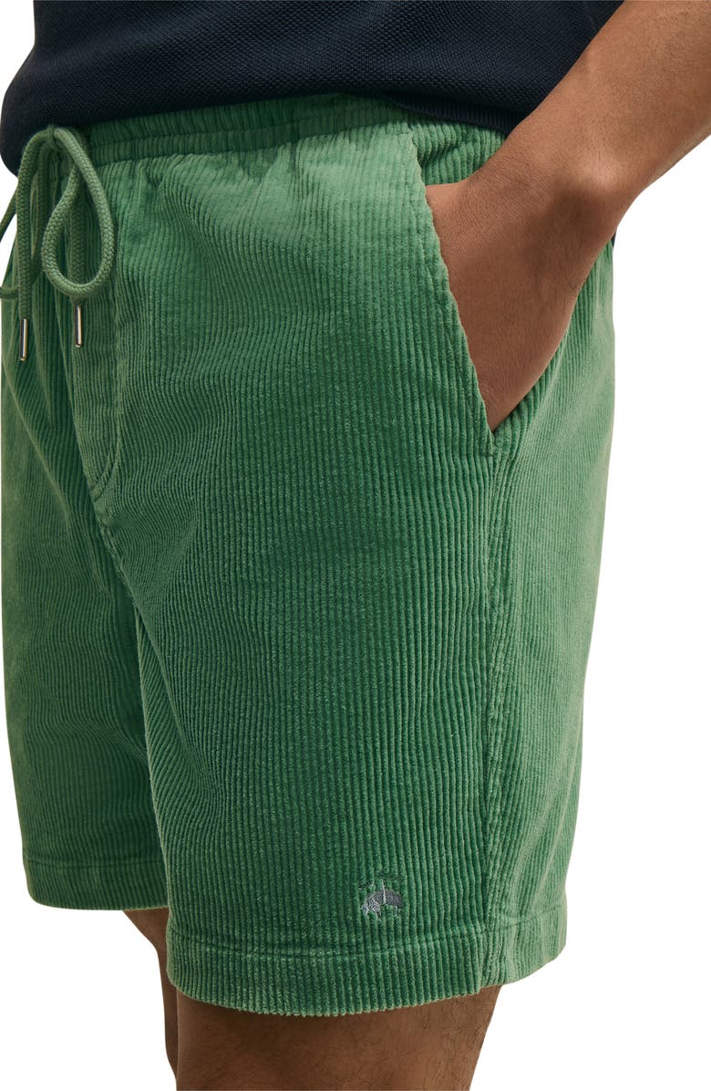 Brooks Brothers Corduroy Drawstring Shorts, Alternate, color, Malachite Green