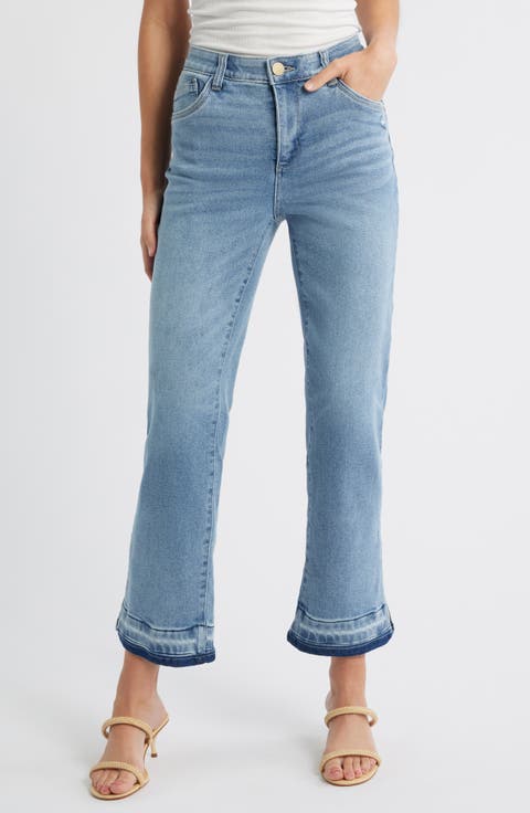 Bennett High Waist Ankle Flare Jeans (Blue Artisanal) (Regular & Petite)