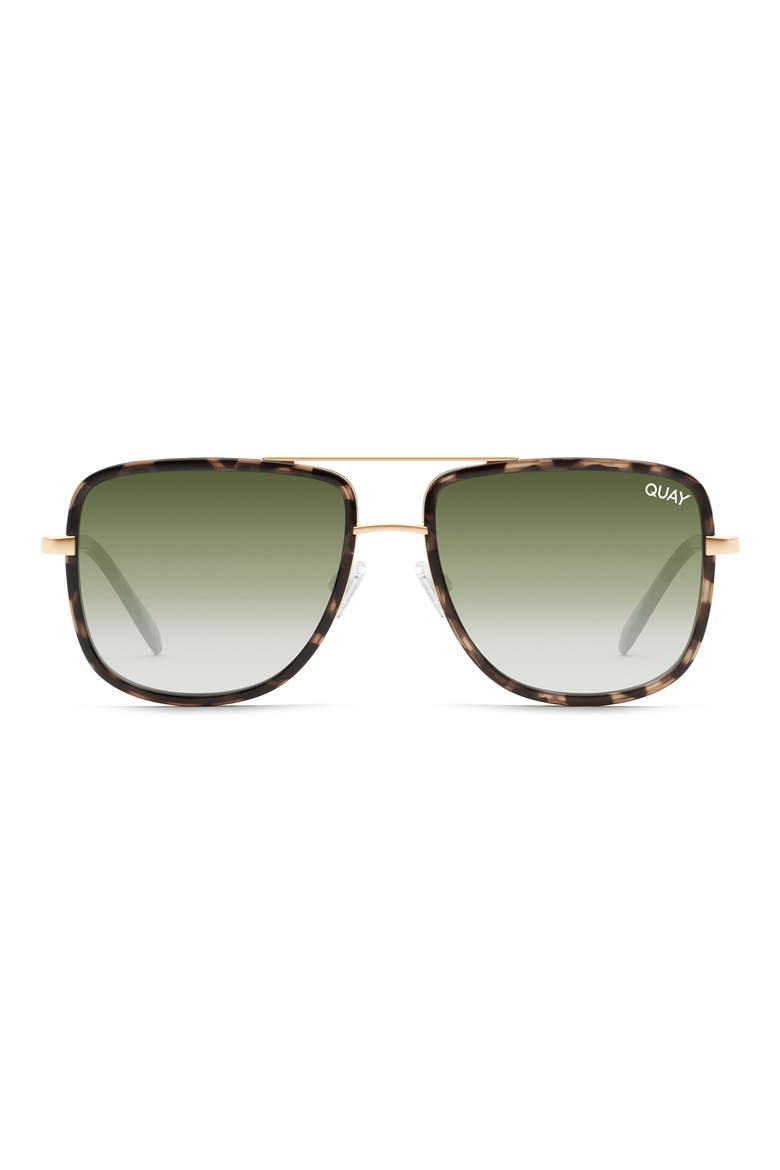 All In 50mm Navigator Sunglasses, Main, color, MILKY GREEN / GREEN FADE