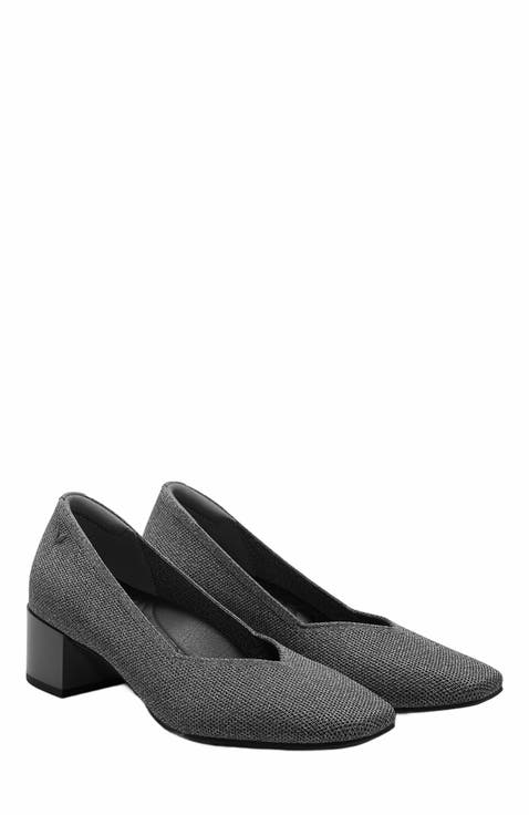 Square-Toe Stress Free Chunky Heels (Megan)