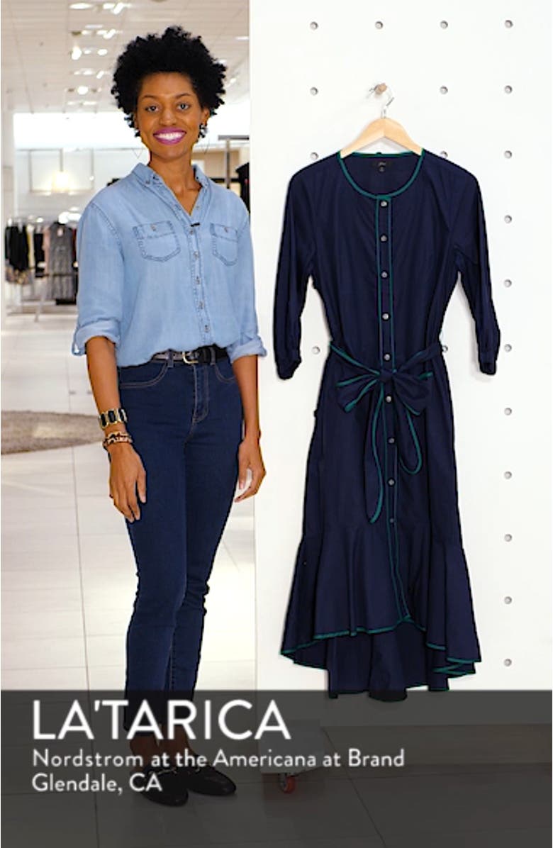 Tipped Cotton Poplin Dress, sales video thumbnail