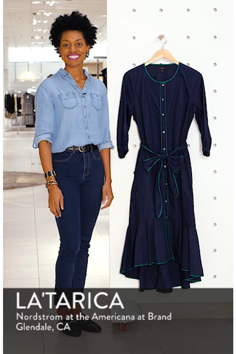 Tipped Cotton Poplin Dress video