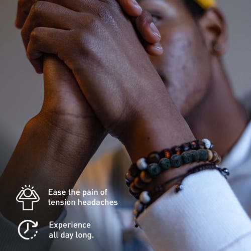 Pursonic Sleep Serenity Set  Aromatherapy Essential Oils Rollerballs, Lava Stone Bracelet, And Memory In Multicolor