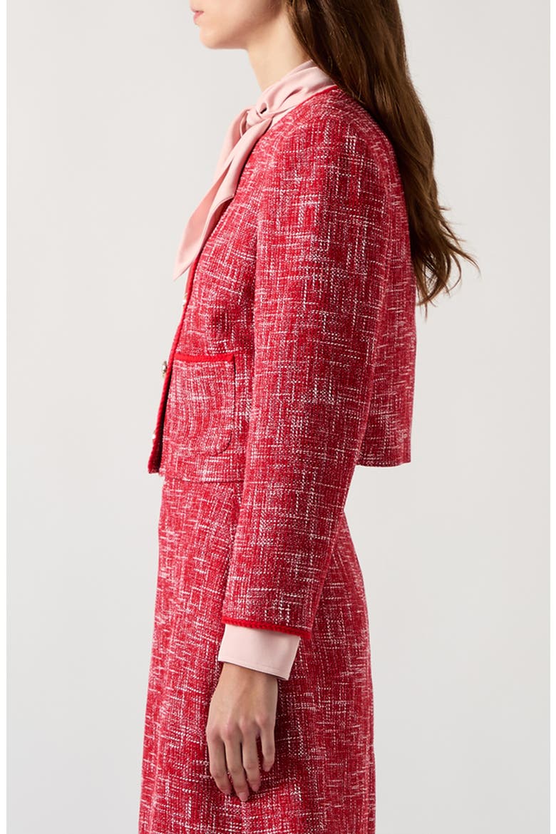 Alexa Tweed Jacket, Alternate, color, RED