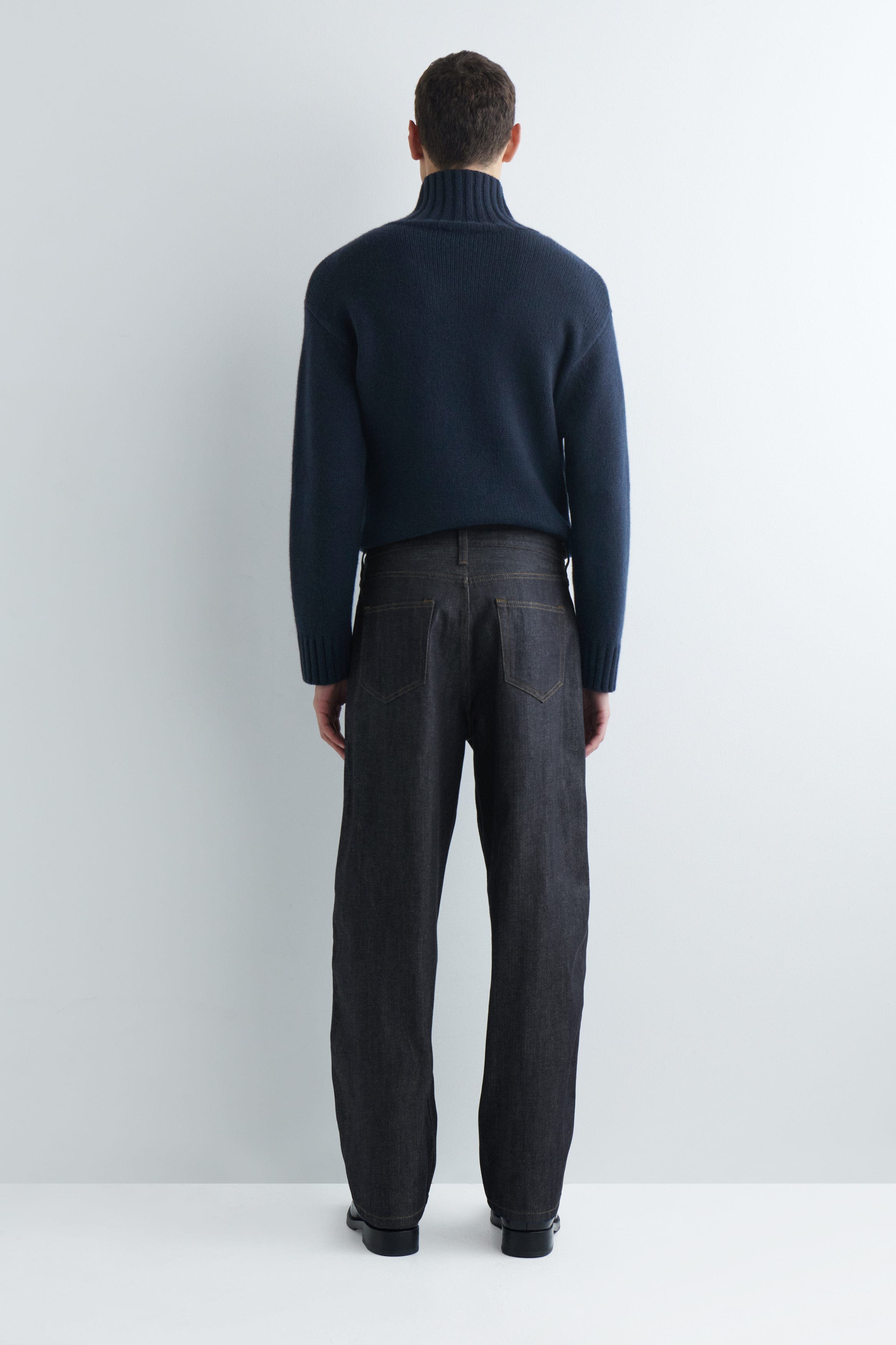COS Rider Raw Selvedge Relaxed-Fit Straight-Leg Jeans (Men