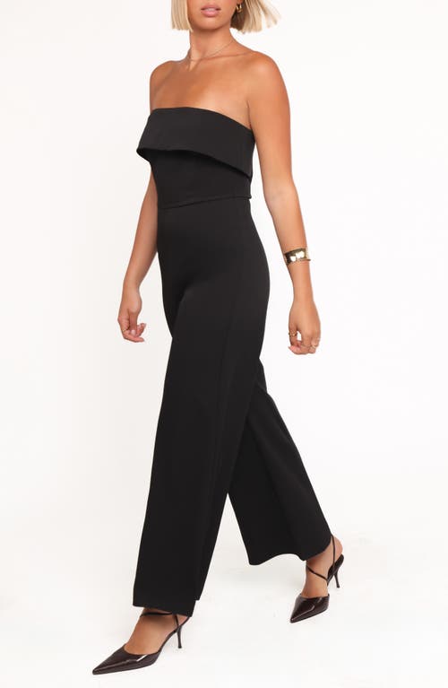 Petal And Pup Petal & Pup Danni Strapless Wide Leg Jumpsuit In Black