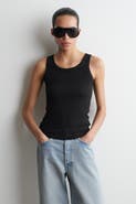COS Ribbed-Cotton Round-Neck Tank Top