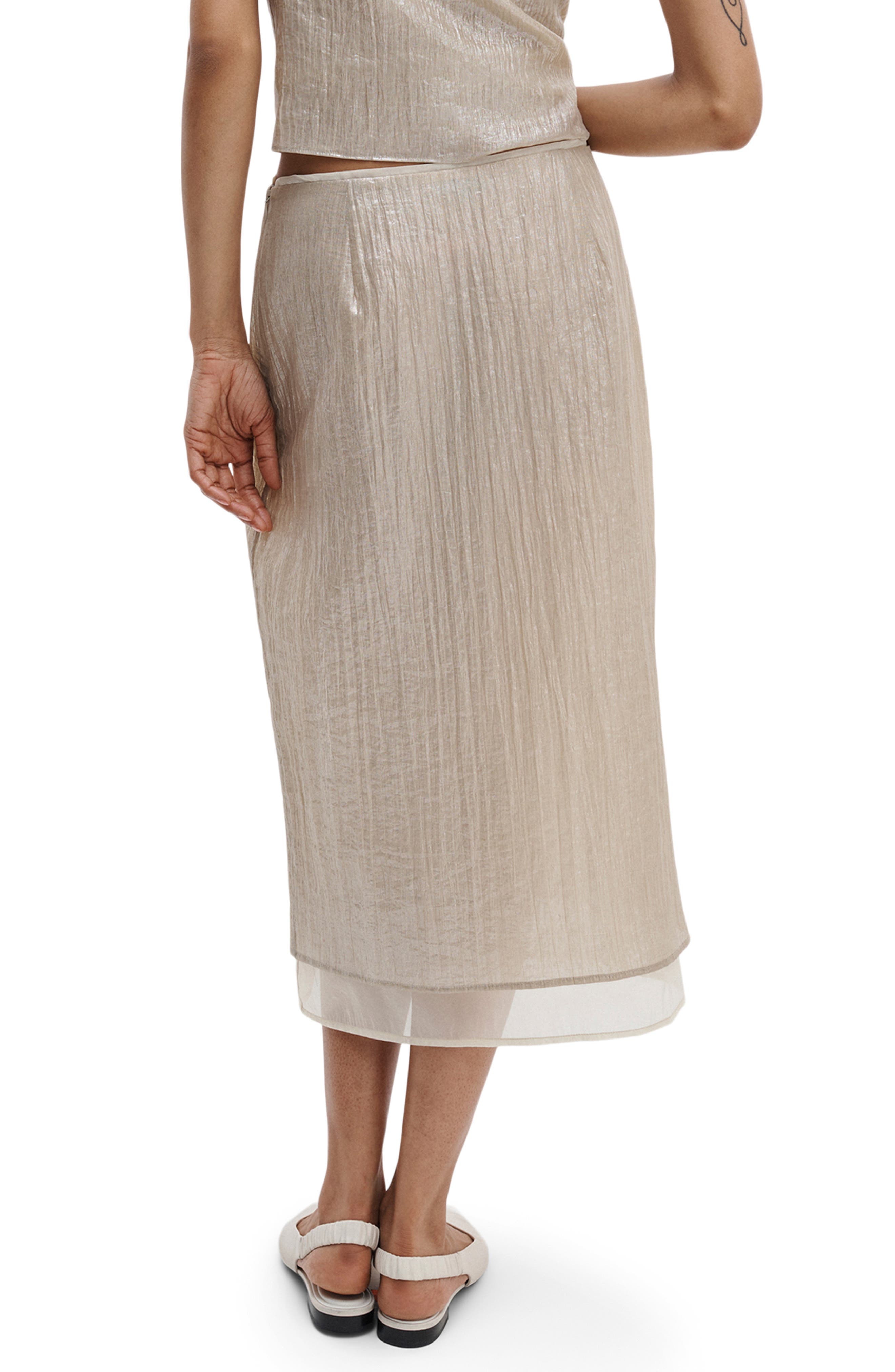 Suki Metallic Midi Skirt - image 2