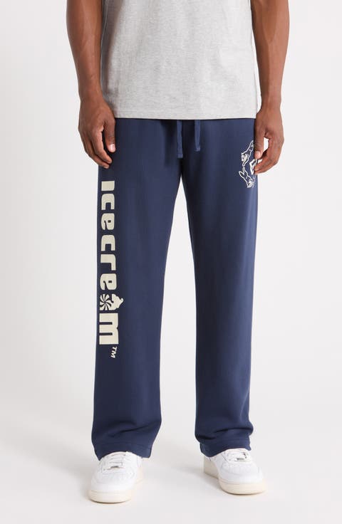Vertical Logo Cotton French Terry Graphic Sweatpants