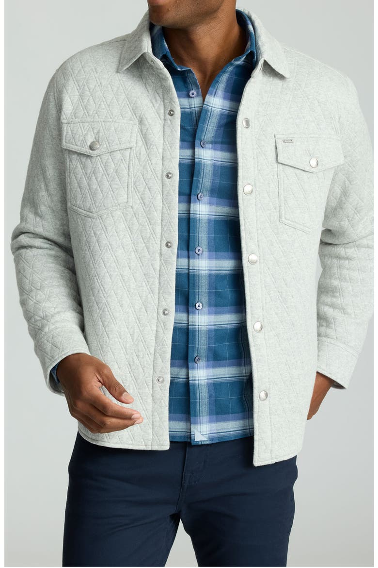 Braunfield Quilted Knit Overshirt, Main, color, GREY