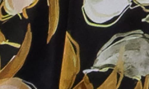 Melloday Chiffon Peplum Top In Multi