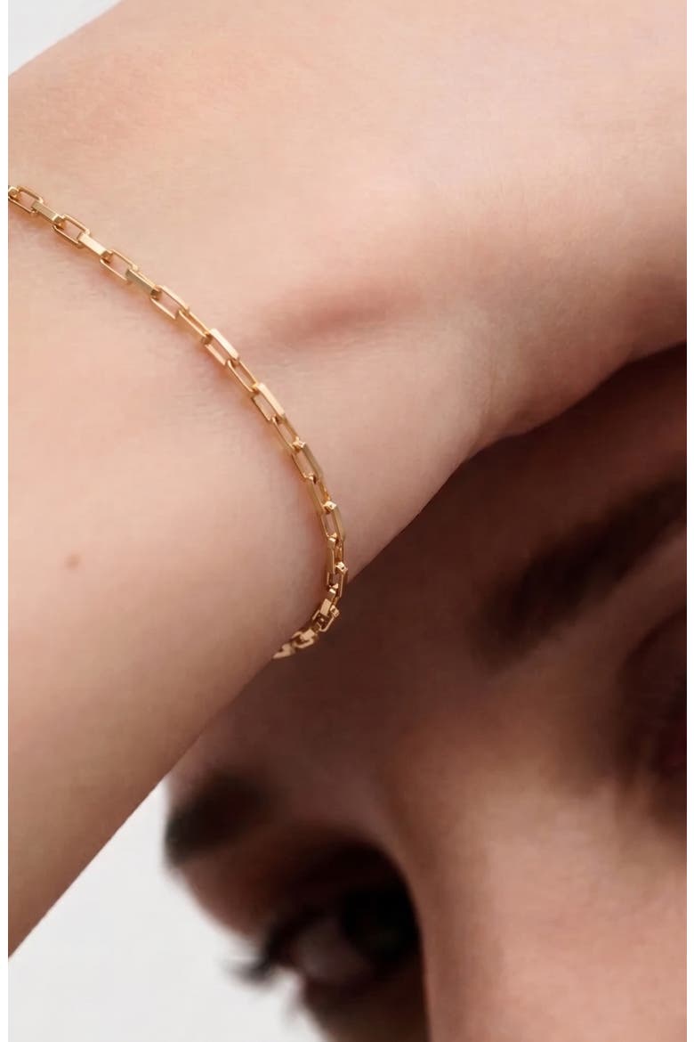 Mini Link Chain Bracelet in Gold, Alternate, color, Gold