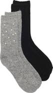 Honeydew Evening Pearls Embellished 2-Pack Crew Socks