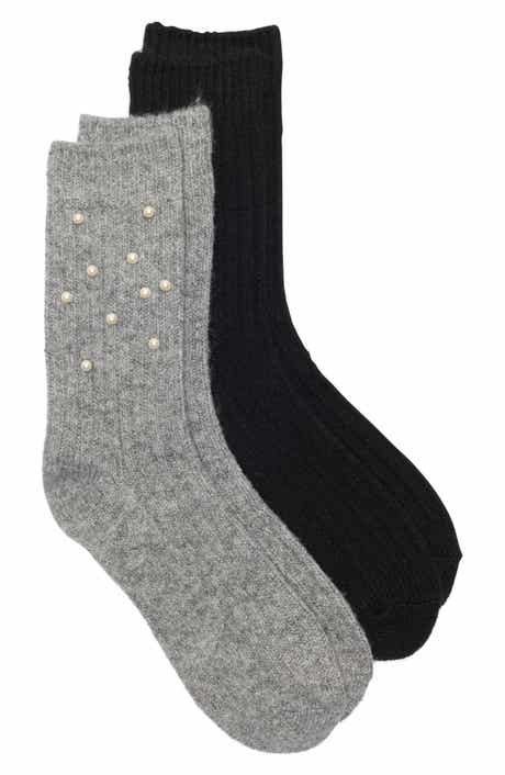 Honeydew Evening Pearls Embellished 2-Pack Crew Socks