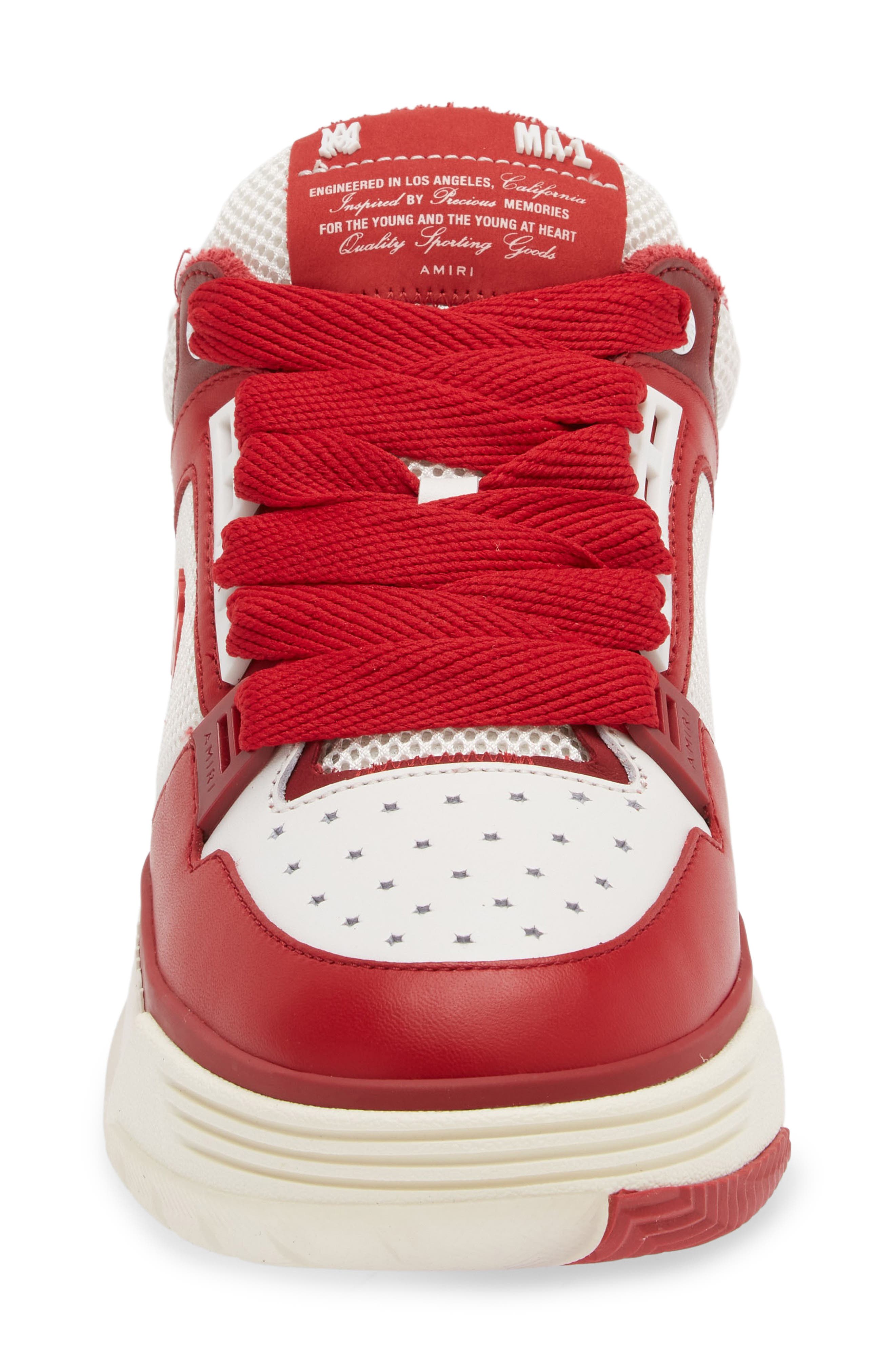 AMIRI MA-1 Platform Sneaker, Alternate, color, Alabaster Red