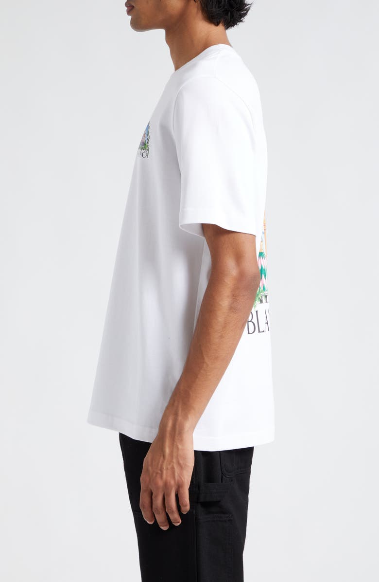 Casablanca Vue de Damas Organic Cotton Graphic T-Shirt, Alternate, color,