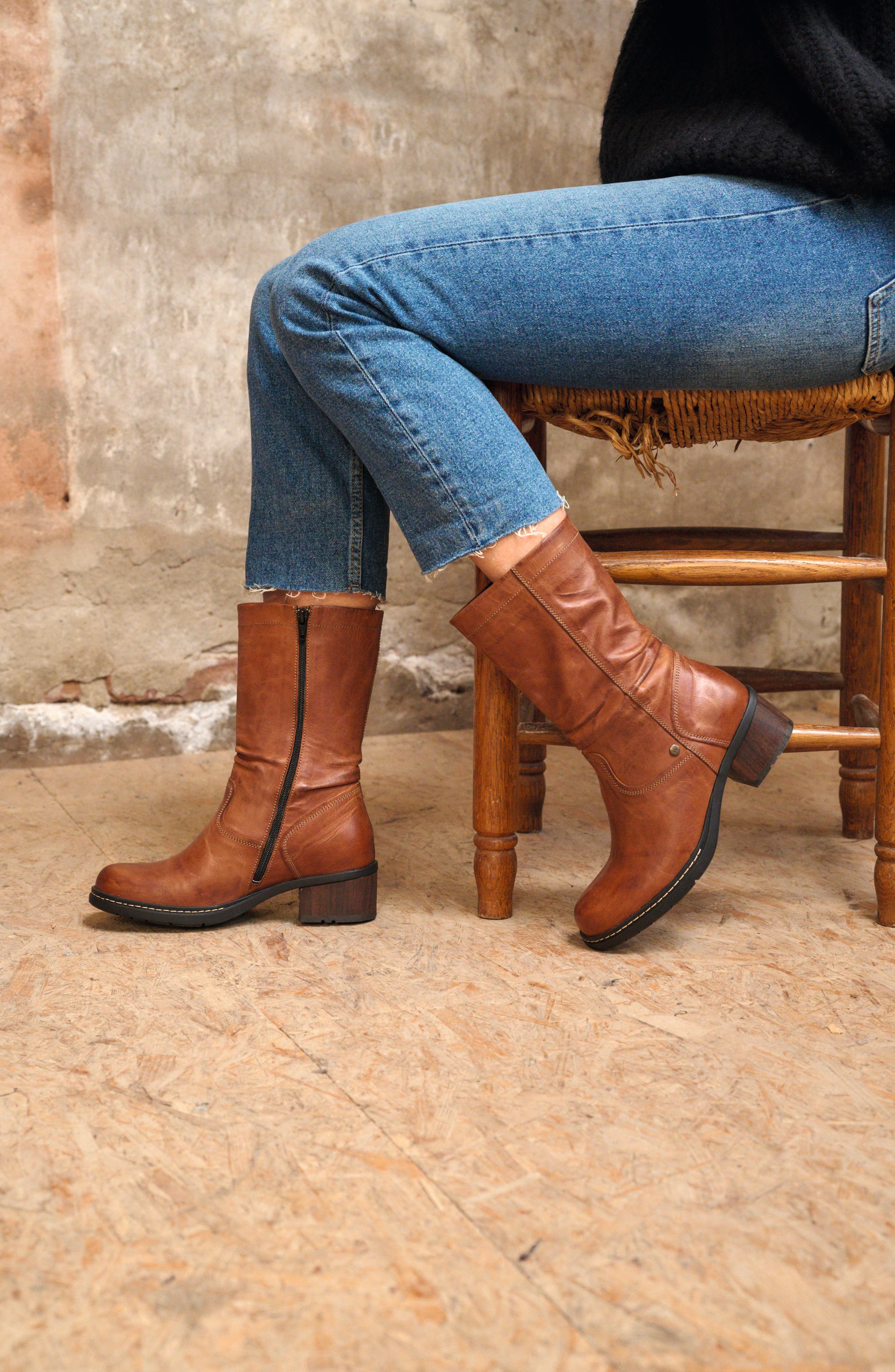 Edmonton Water Resistant Boot, Alternate, color, COGNAC SOFTY WAX LEATHER