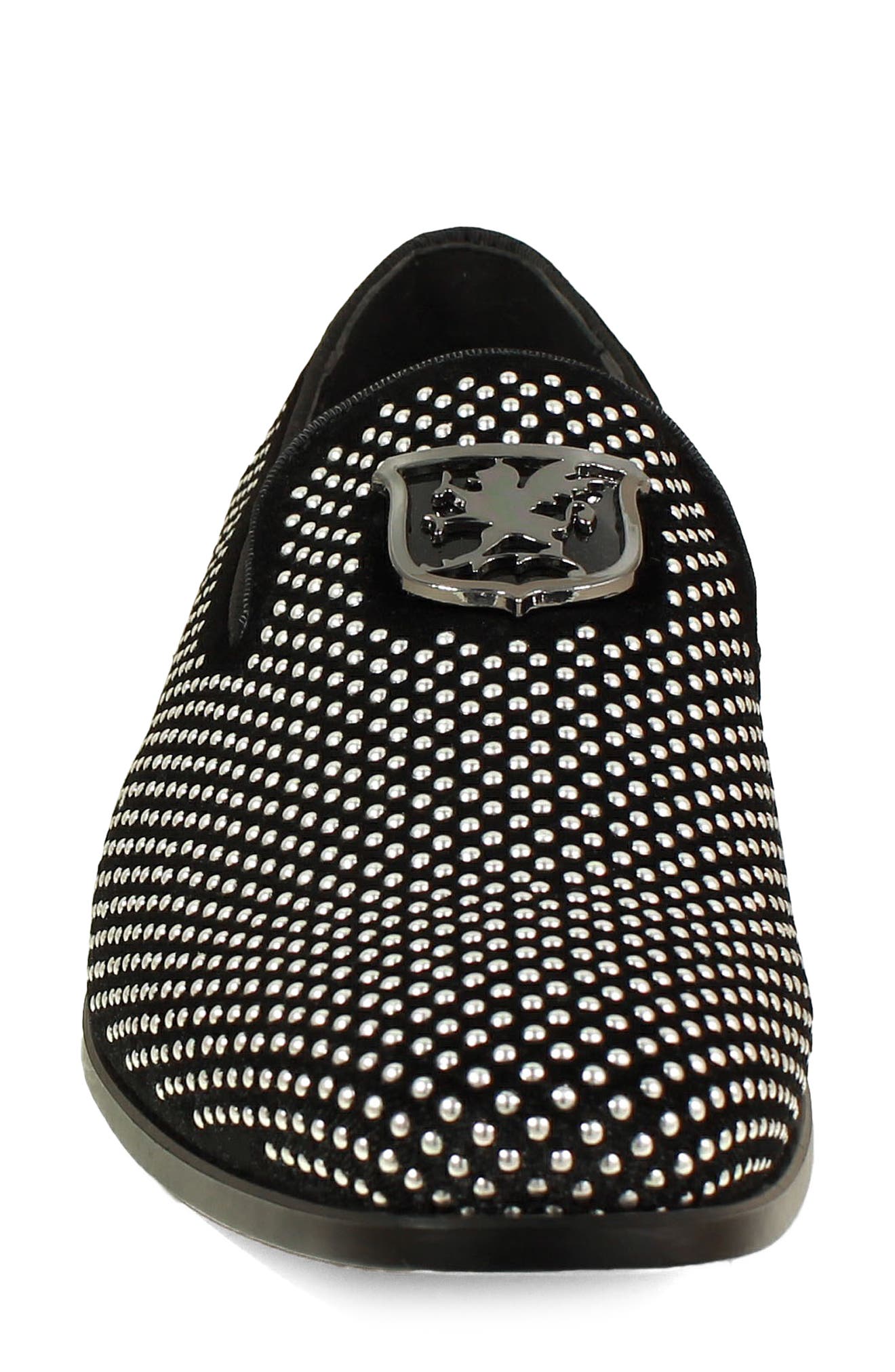 Stacy Adams Swagger Venetian Loafer, Alternate, color, Black/Silver