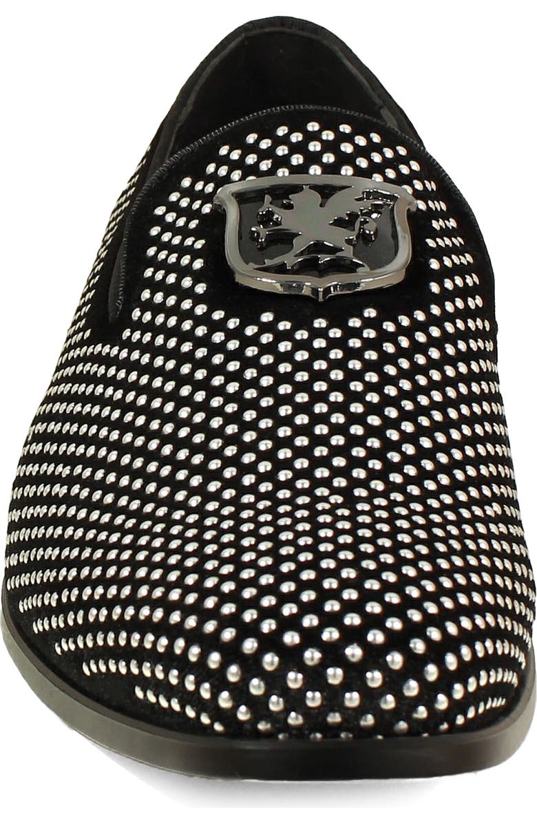 Stacy Adams Swagger Venetian Loafer, Alternate, color, Black/Silver