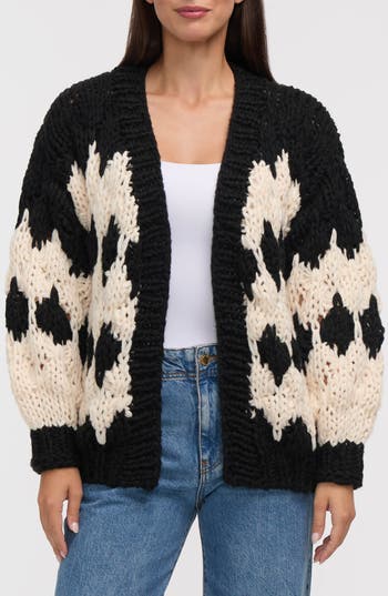 Nvlt Chunky Stitch Cardigan In Black