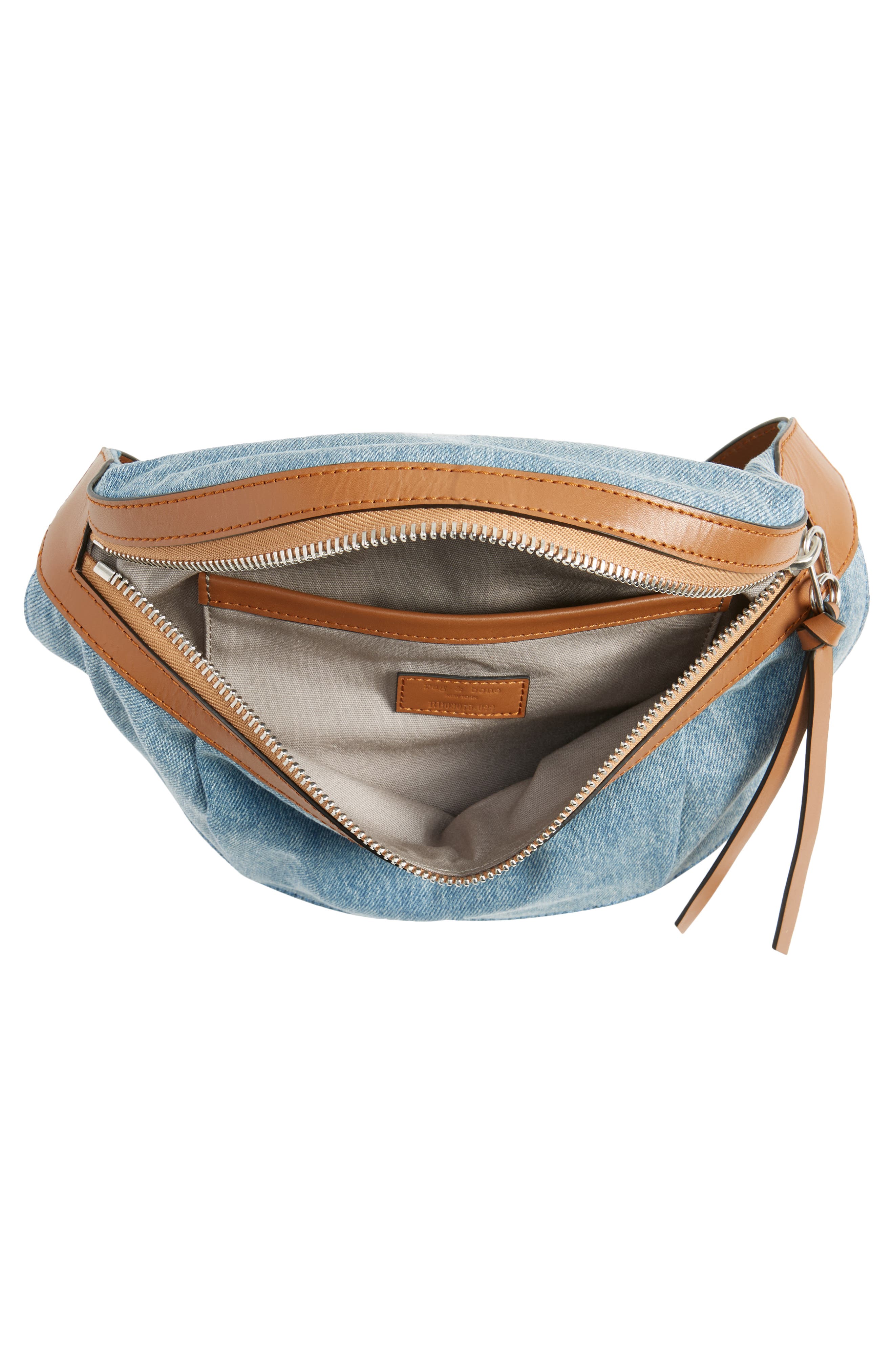 rag & bone Commuter Denim Belt Bag, Alternate, color, 