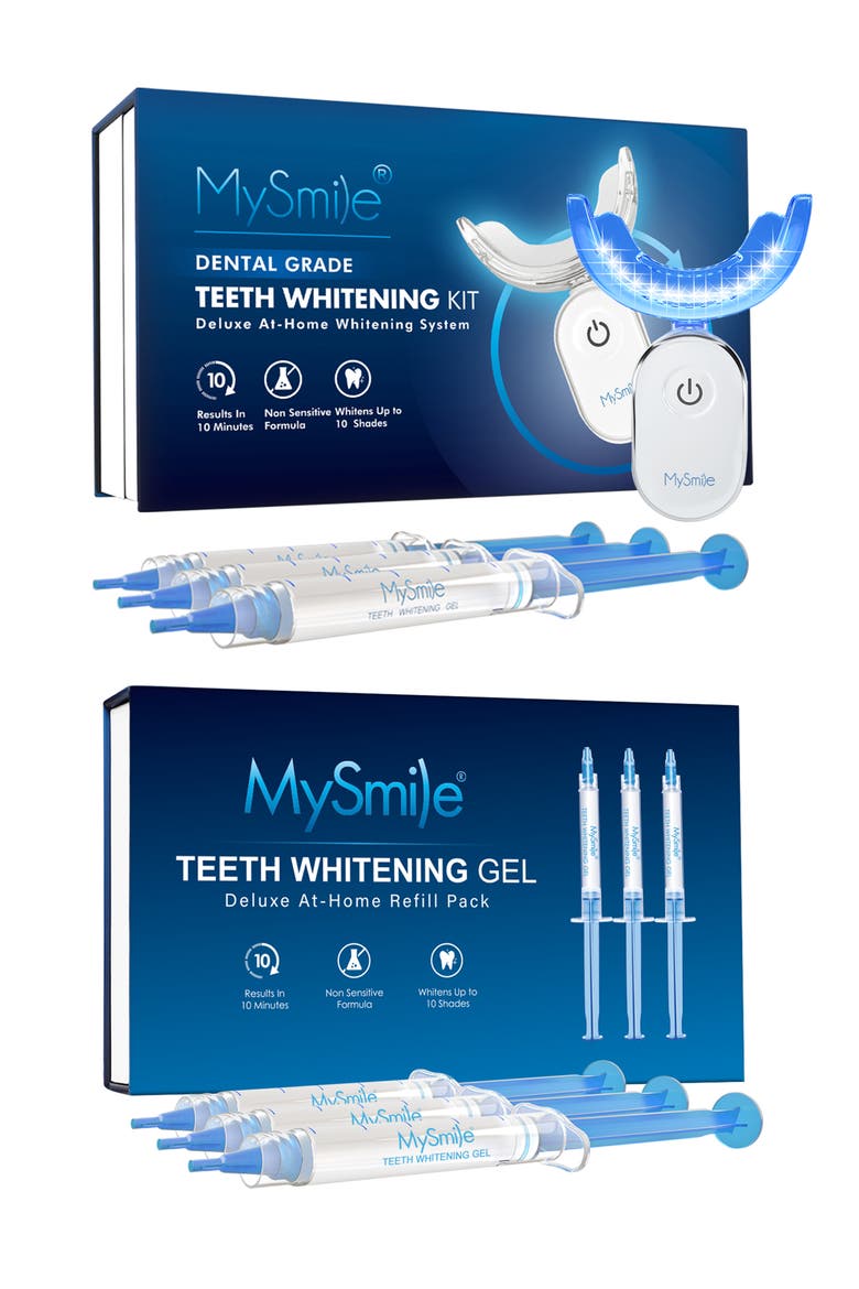 Advanced Teeth Whitening Kit With Gel Refill Pack, Main, color, Blue