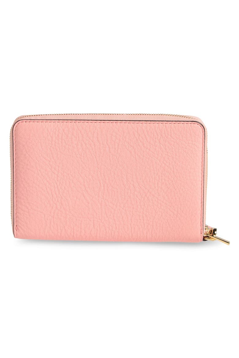 'Adele' Leather Wristlet, Alternate, color, PALE PINK/ GOLD
